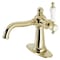 Kingston Brass KSD154KLPB Single-Handle Bathroom Faucet with Push Pop-Up, Polished Brass KSD154KLPB - alternate 1